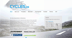 Desktop Screenshot of cycles.de