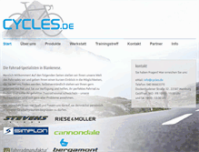 Tablet Screenshot of cycles.de